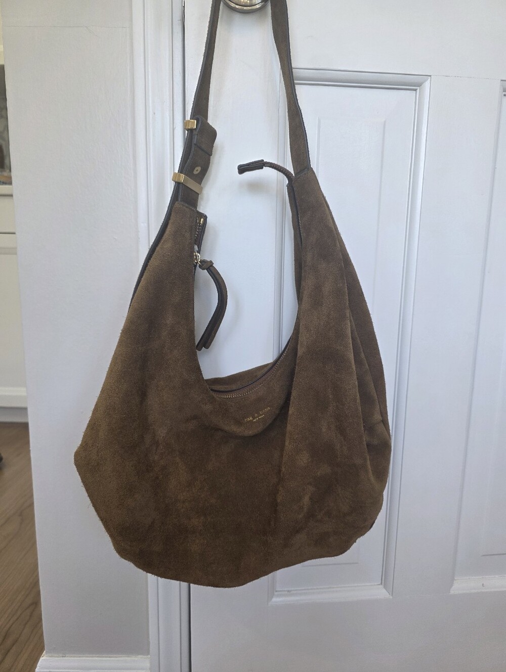 Rag & Bone Hudson Large Hobo Brown Suede leather bag - Picture 4 of 13